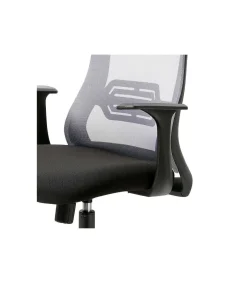 Silla despacho giratoria elevable acabado negro/gris 65 cm(ancho) 113-121 cm(altura) 57 cm(fondo)