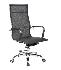 Silla despacho giratoria elevable acabado negro, 60 cm(ancho) 108-115 cm(altura) 66cm(fondo)