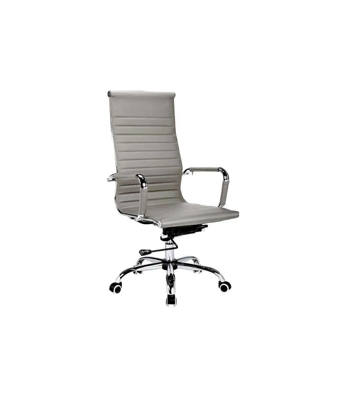 Silla despacho giratoria elevable acabado gris, 60 cm(ancho) 108-115 cm(altura) 66 cm(fondo)