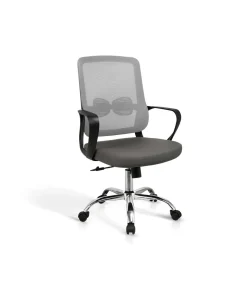 Silla despacho giratoria elevable acabado gris, 60m(ancho) 100/110cm(altura) 61cm(fondo)