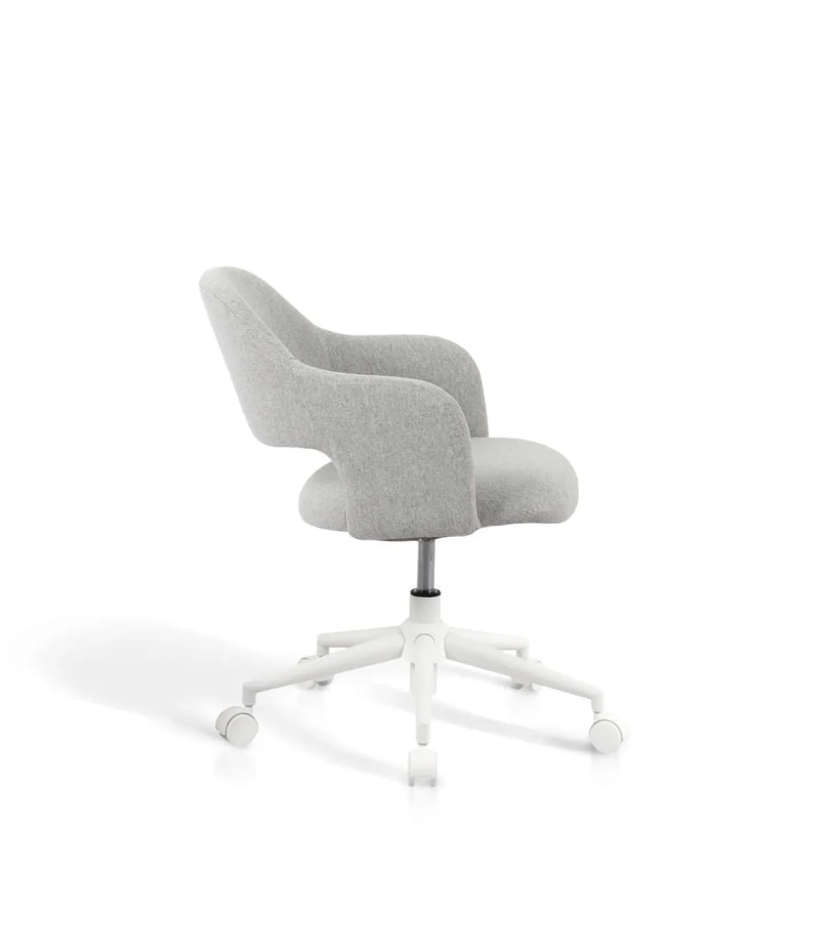 Silla despacho giratoria elevable acabado gris, 58m(ancho) 71/81cm(altura) 58cm(fondo)