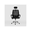 Silla despacho giratoria Esther tapizada en tejido transpirable negro, 111/121cm(alto) 61cm(ancho) 53cm(largo)