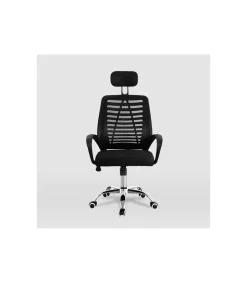 Silla despacho giratoria Esther tapizada en tejido transpirable negro, 111/121cm(alto) 61cm(ancho) 53cm(largo)
