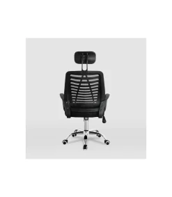Silla despacho giratoria Esther tapizada en tejido transpirable negro, 111/121cm(alto) 61cm(ancho) 53cm(largo)