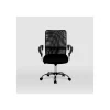 Silla despacho giratoria Helena tapizada en tejido transpirable negro, 86/96cm(alto) 59cm(ancho) 54cm(largo)