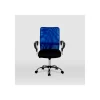 Silla despacho giratoria Helena tapizada en tejido transpirable azul, 86/96cm(alto) 59cm(ancho) 54cm(largo)
