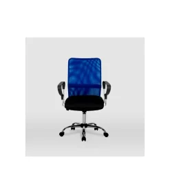 Silla despacho giratoria Helena tapizada en tejido transpirable azul, 86/96cm(alto) 59cm(ancho) 54cm(largo)