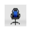Silla gaming Olimpia tapizada en piel sintética negro/azul, 118/127cm(alto) 64.5cm(ancho) 71cm(largo)