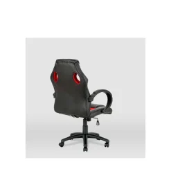 Silla gaming Olimpia tapizada en piel sintética negro/rojo, 118/127cm(alto) 64.5cm(ancho) 71cm(largo)