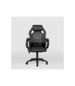 Silla gaming Olimpia tapizada en piel sintética negro, 118/127cm(alto) 64.5cm(ancho) 71cm(largo)