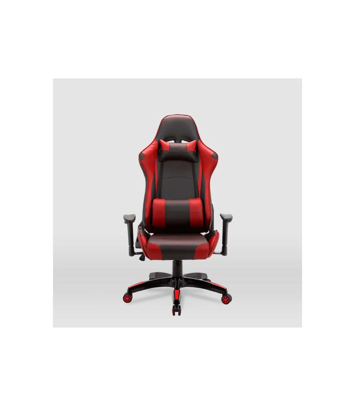 Silla gaming Regina tapizada en piel sintética negro/rojo, 126.5/133.5cm(alto) 70.5cm(ancho) 49.5cm(largo)