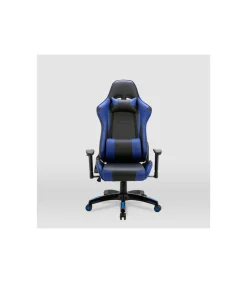Silla gaming Regina tapizada en piel sintética negro/azul, 126.5/133.5cm(alto) 70.5cm(ancho) 49.5cm(largo)