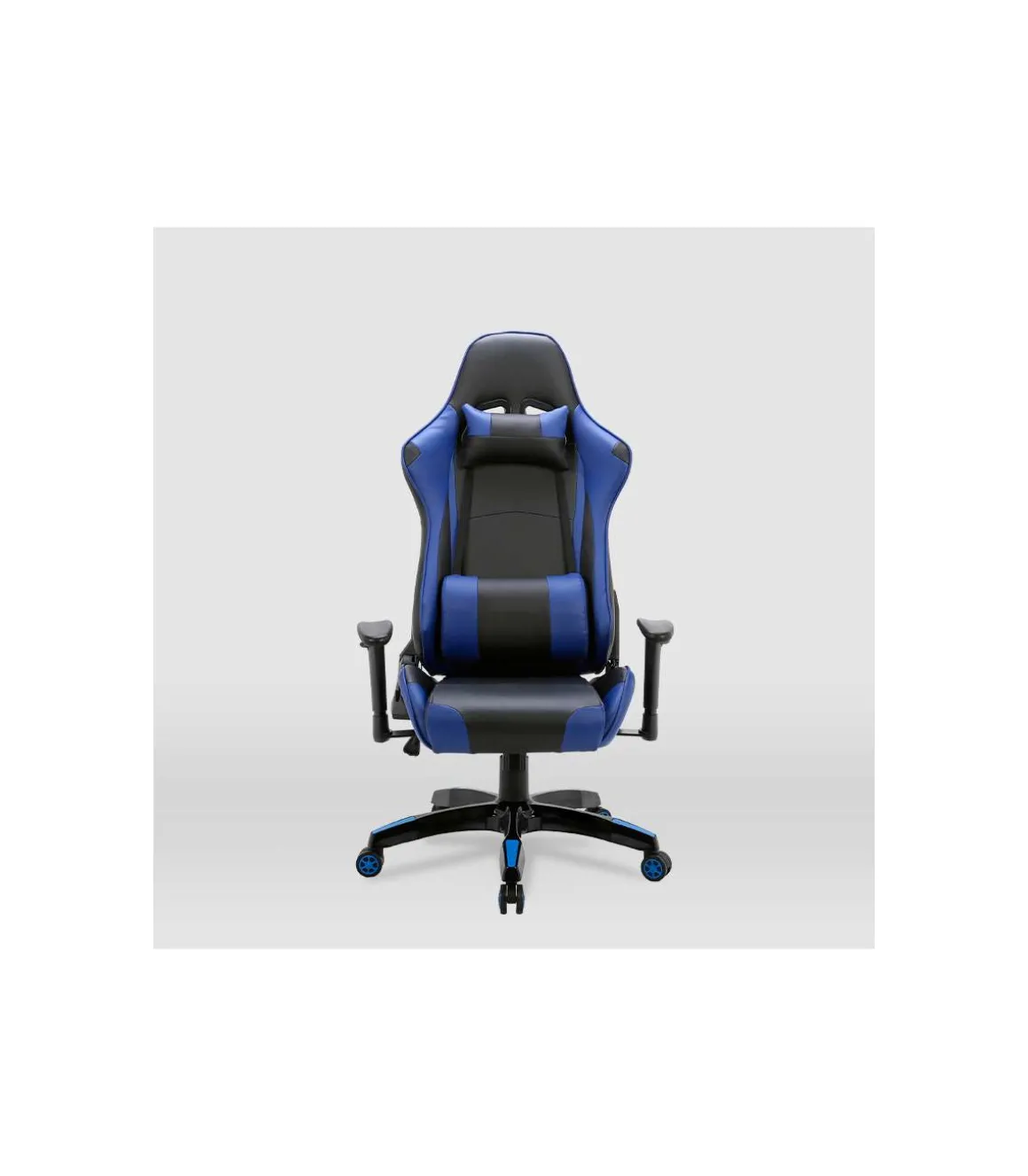 Silla gaming Regina tapizada en piel sintética negro/azul, 126.5/133.5cm(alto) 70.5cm(ancho) 49.5cm(largo)