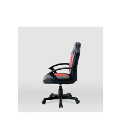 Silla gaming Zoe tapizada en piel sintética negro/rojo, 92/102cm(alto) 56cm(ancho) 54cm(largo)