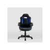 Silla gaming Zoe tapizada en piel sintética negro/azul, 92/102cm(alto) 56cm(ancho) 54cm(largo)