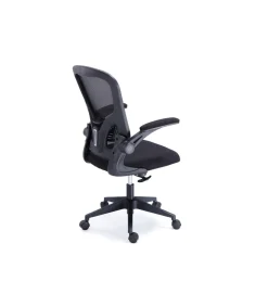 Silla giratoria regulable Lexi tapizada en tejido red transpirable negro, 66 x 64 x 98-108 cm (ancho x largo x alto)