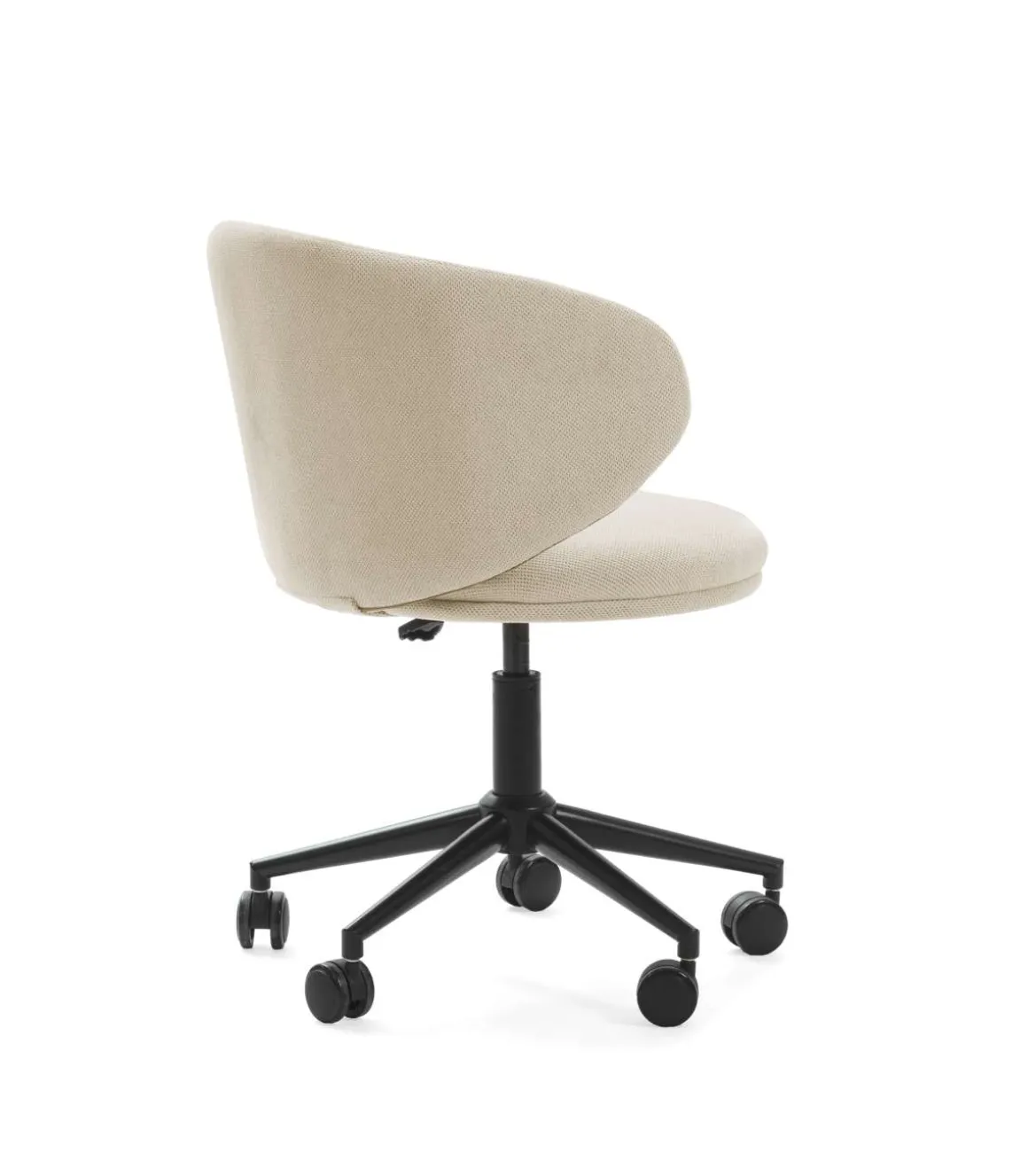 Sillón despacho giratorio elevable Rebeca acabado beige, 60.5m(ancho) 73.5/83cm(altura) 60.5cm(fondo)