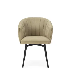 Sillón giratorio modelo Plumeti tapizado textil verde, 81cm(alto) 60cm(ancho) 61cm(largo)