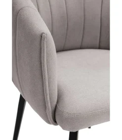 Sillón giratorio modelo Plumeti tapizado textil taupe, 81cm(alto) 60cm(ancho) 61cm(largo)