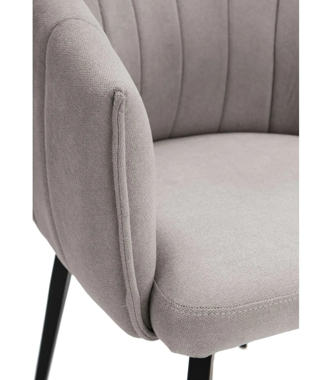 Sillón giratorio modelo Plumeti tapizado textil taupe, 81cm(alto) 60cm(ancho) 61cm(largo)