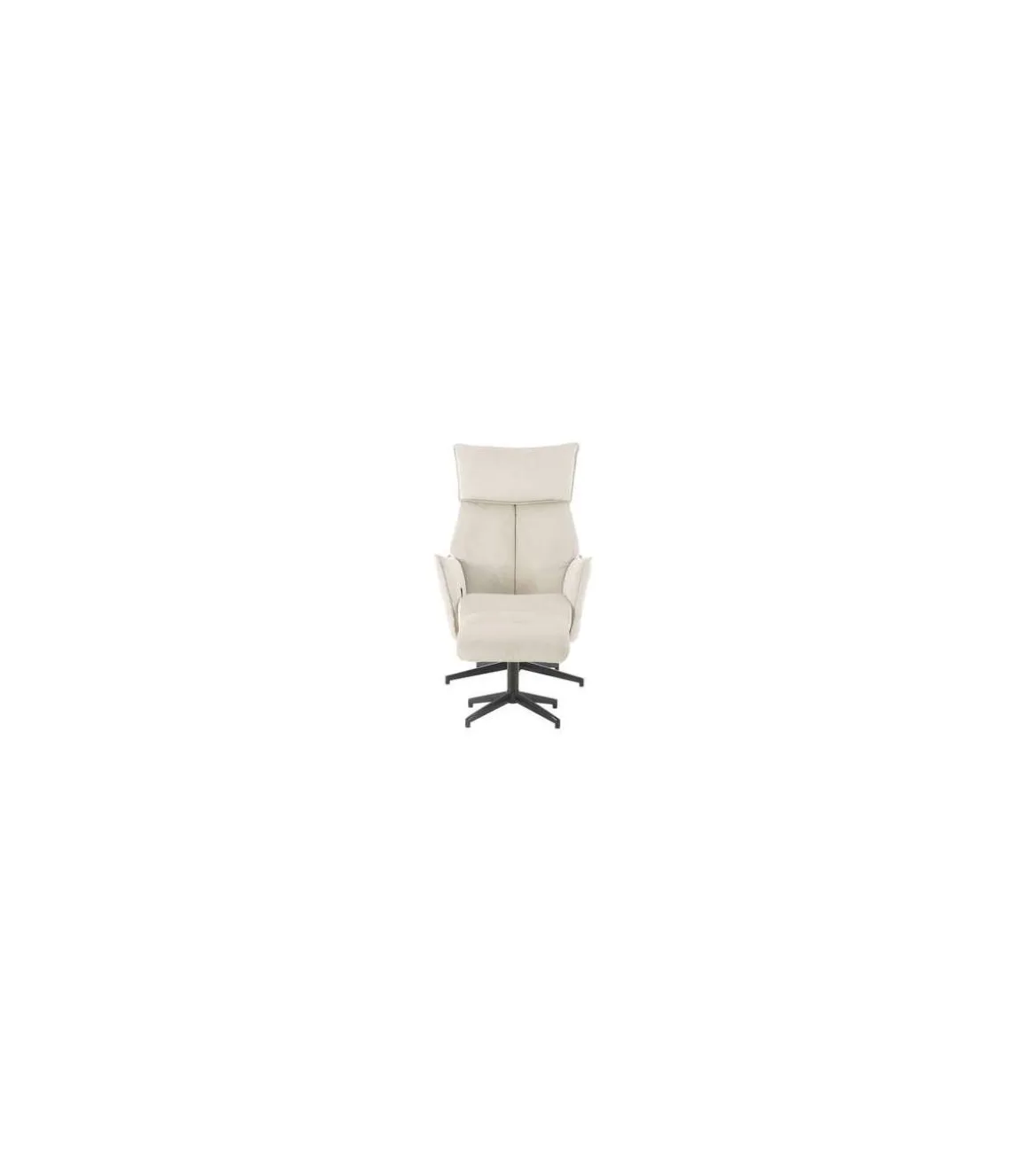 Sillón giratorio relax Ceo con palanca y reposapiés tapizado champán. 112cm(alto) 73cm(ancho) 86cm(fondo)