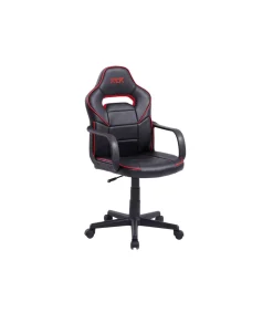 Sillón giratorio Xtr Junior regulable en altura en símil piel negro/rojo, 98-108 cm(alto)60 cm(ancho)60 cm(largo)