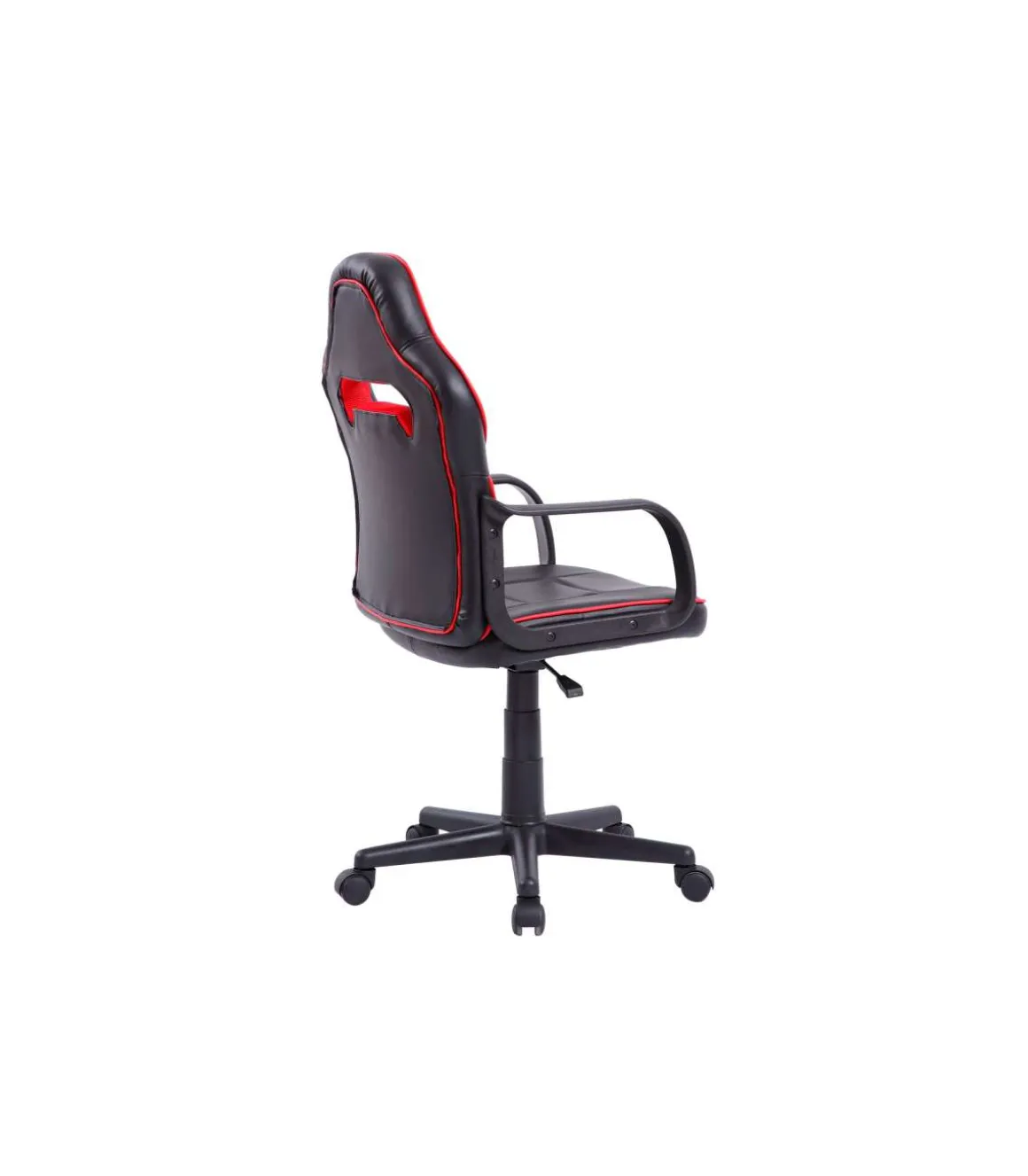 Sillón giratorio Xtr Junior regulable en altura en símil piel negro/rojo, 98-108 cm(alto)60 cm(ancho)60 cm(largo)