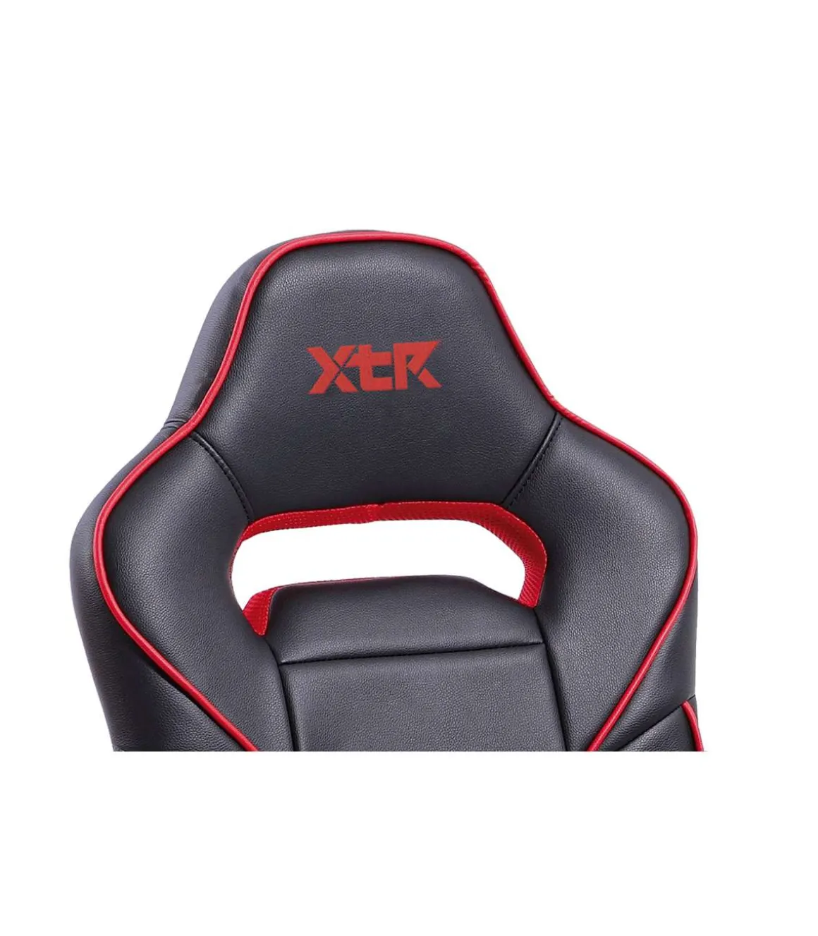 Sillón giratorio Xtr Junior regulable en altura en símil piel negro/rojo, 98-108 cm(alto)60 cm(ancho)60 cm(largo)