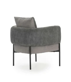 Sillón modelo Bali tapizado textil gris claro, 75cm(alto) 73cm(ancho) 78cm(largo)