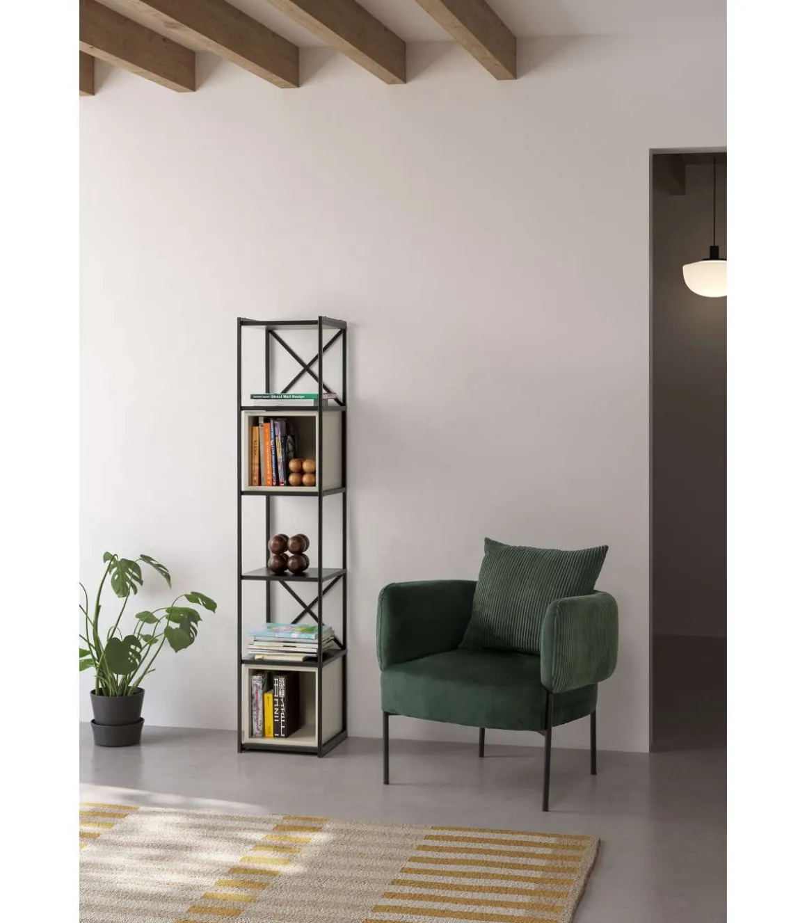 Sillón modelo Bali tapizado textil verde, 75cm(alto) 73cm(ancho) 78cm(largo)