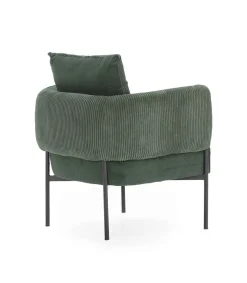 Sillón modelo Bali tapizado textil verde, 75cm(alto) 73cm(ancho) 78cm(largo)
