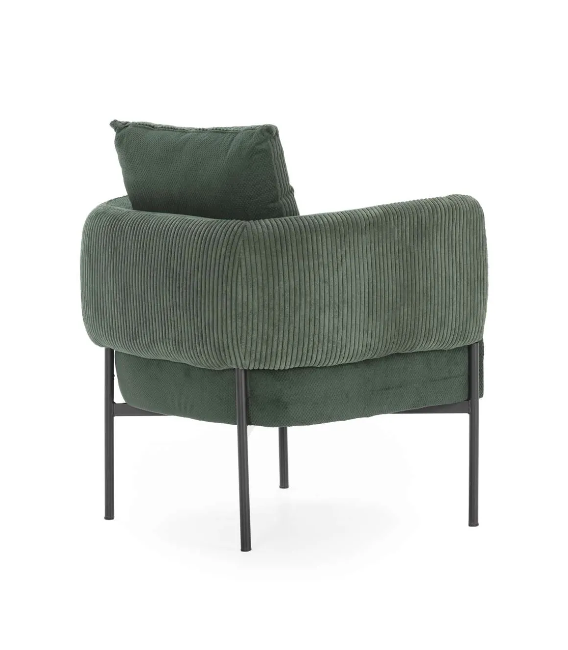Sillón modelo Bali tapizado textil verde, 75cm(alto) 73cm(ancho) 78cm(largo)