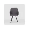 Sillón modelo Bibiana tapizadas en piel sintética cuarzo gris, 58cm(ancho ) 89cm(altura) 61cm(fondo)