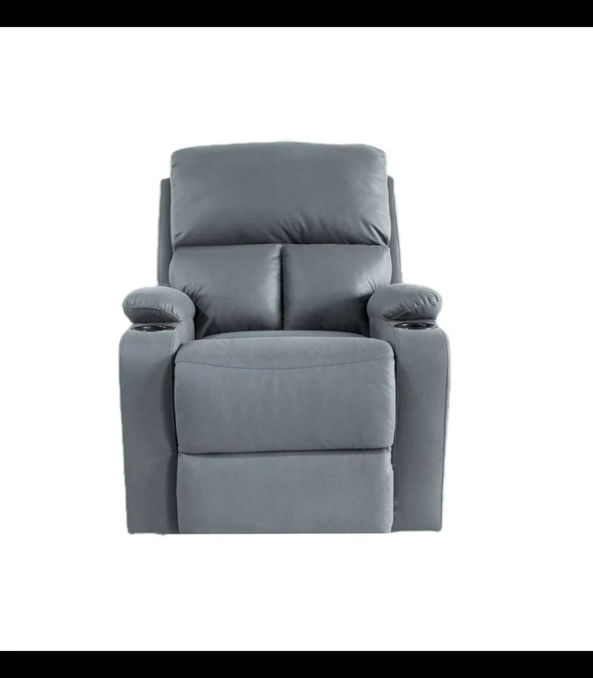 Sillón relax levantapersonas eléctrico Easy tapizado en tela gris, 101cm(alto) 81cm(ancho) 93cm(fondo)