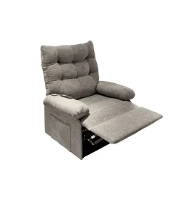 Sillón relax levantapersonas eléctrico Major tapizado en tela gris tabac, 102cm(alto) 82cm(ancho) 90cm(fondo)