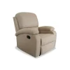 Sillón relax manual Colmenar tapizado beige, 75cm(Ancho) 95cm (Fondo) 96cm(Alto)