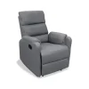 Sillón relax manual Eva tapizado gris, 71cm(Ancho) 93cm (Fondo) 106cm(Alto)