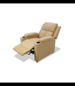 Sillón relax manual Fortuna tapizado beige, 76cm(Ancho) 90cm (Fondo) 100cm(Alto)