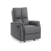 Sillón relax manual Guadalix tapizado gris, 80cm(Ancho) 94cm (Fondo) 102cm(Alto)