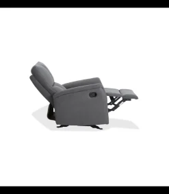 Sillón relax manual Guadalix tapizado gris, 80cm(Ancho) 94cm (Fondo) 102cm(Alto)