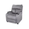 Sillón relax manual Laura tapizado gris, 76cm(Ancho) 98cm (Fondo) 98cm(Alto)