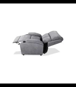 Sillón relax manual Laura tapizado gris, 76cm(Ancho) 98cm (Fondo) 98cm(Alto)