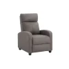 Sillón relax manual Martinica tapizado en tela gris. 100cm(alto) 67cm(ancho) 84cm(fondo)