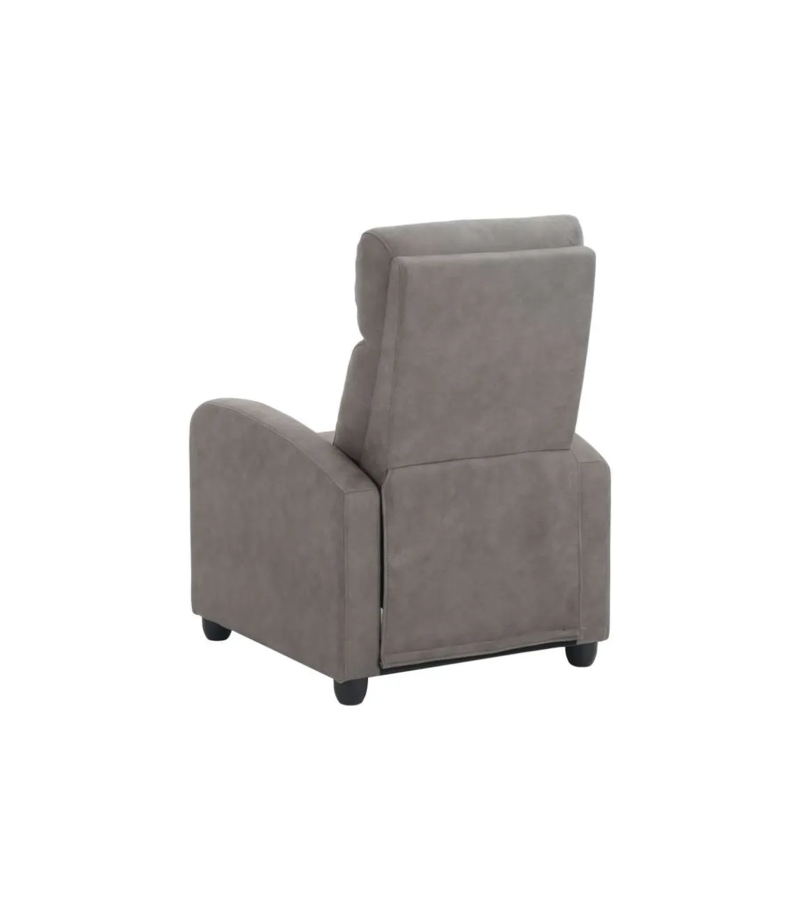 Sillón relax manual Martinica tapizado en tela gris. 100cm(alto) 67cm(ancho) 84cm(fondo)