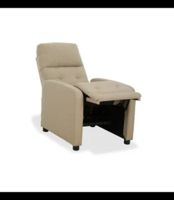 Sillón relax manual Numancia tapizado beige, 81cm(Ancho) 94cm (Fondo) 102cm(Alto)