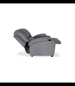 Sillón relax manual Siesta tapizado gris, 75cm(Ancho) 85cm (Fondo) 98cm(Alto)