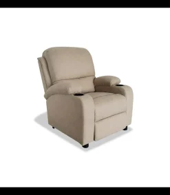 Sillón relax manual Siesta tapizado beige, 75cm(Ancho) 85cm (Fondo) 98cm(Alto)