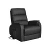 Sillón Relax Varsovia con función levantapersonas tapizado en tela terciopelada marrón, 71 cm(ancho) 102 (Alto) 96cm ( Fondo)