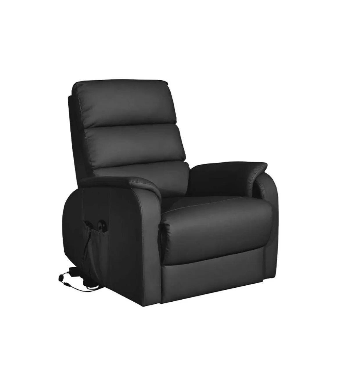 Sillón Relax Varsovia con función levantapersonas tapizado en tela terciopelada marrón, 71 cm(ancho) 102 (Alto) 96cm ( Fondo)