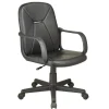 Sillon giratorio Genesis en simil piel negro, 100-110 cm(alto)62 cm(ancho)62 cm(largo)